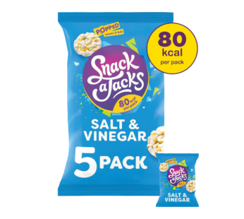 SNACK A JACKS  – Salt & Vinegar Multipack Rice Cakes – 5Pack