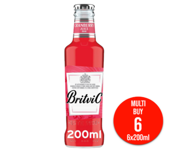 BRITVIC – Cranberry Juice  6x200ml Bottles – 6Pack