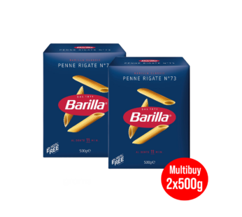 BARILLA – Pasta Penne Rigate No.73 – 2x500g Multibuy
