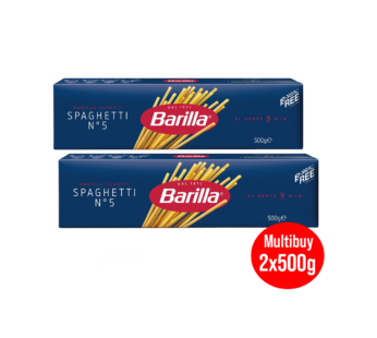 BARILLA – Spaghetti Pasta No.5 – 2x500g Multibuy