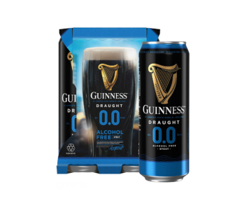 GUINNESS DRAUGHT – Alcohol Free Stout Beer – 4 x 440ml 4Pack, ABV. 0%