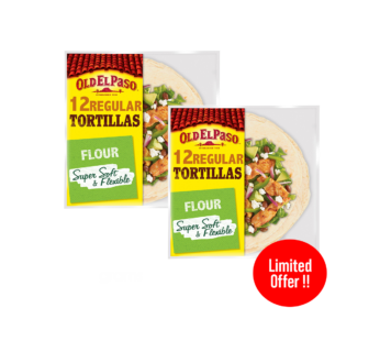OLD EI PASO  – Soft  Flour Tortilla Family Pack 2x489g – 24 Wraps