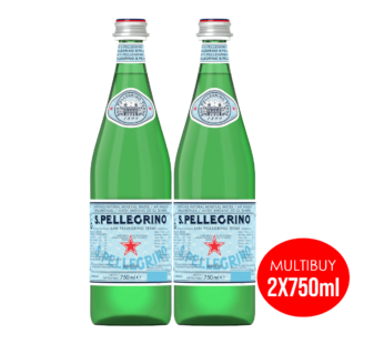 SAN Pellegrino – Sparkling Water Glass – 2Pack x 750ml
