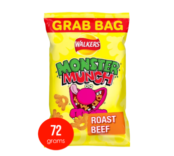 WALKERS – Monster Munch Roast Beef Grab Bags – 72g
