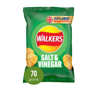 WALKERS – Salt & Vinegar Crisps Grab Bags – 70g